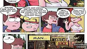 Holy crap! Dipper’s foursome turns into a wild reverse gangbang in outdoor cabin orgy!