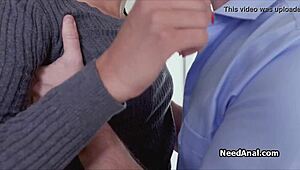 Curly Ebony Girlfriend In Reality Ass Scene