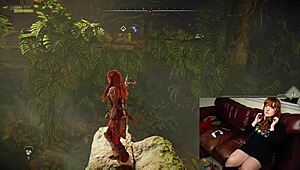 Gamer slut forgets cam on during dildo orgasm