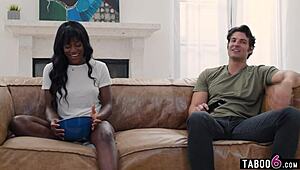 Roommate Catches Ebony Milf Nicole Kitt Watching Porn