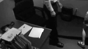 Blonde amateur caught on hidden cam giving blowjob with facial cumshot