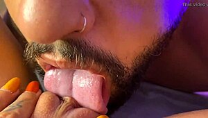 Romulo Pontes savors a delicious treat until overflowing with squirt