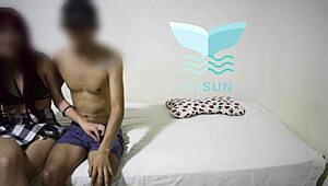 Cuckold My Husband Records While I Ride a Big Cock in Interracial Action