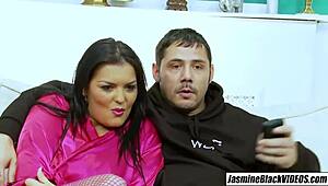 jasmine black milf in stockings and heels has fantasy with stepson