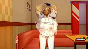 Juri Saijo and Chiyoko Sonoda engage in intense sex in this hentai