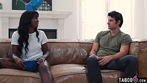 Roommate Catches Ebony Milf Nicole Kitt Watching Porn