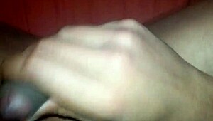 Wow, German Blackboy Stroking on Bed!