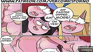 Holy crap! Dipper’s foursome turns into a wild reverse gangbang in outdoor cabin orgy!