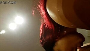 milf gets a lesson in cum on face and ball licking, orgasming hard.