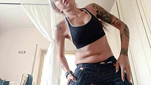 After a sweaty gym session, I’m all satisfied. Hidden cam catches my yoga moves.