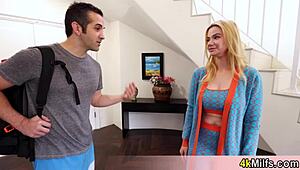 Perfect milf body gets fucked despite workout plans