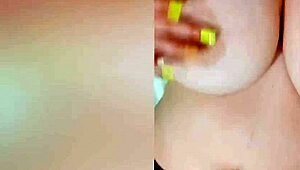 Young maid flaunts big tits in close-up video for boss raise