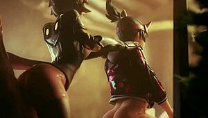 Overwatch Kiriko porn compilation with wild sound effects.
