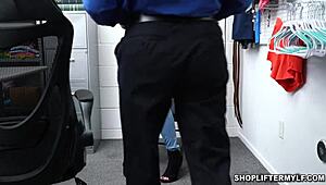 Milf thief Lisey Sweet caught stealing jewelry again