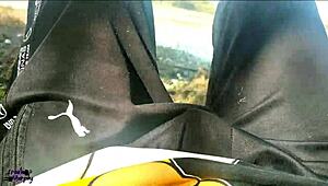 latina blowjob at the lake in public