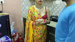 So, I blackmailed my ex-gf turned bhabhi, stripped her saree, and planned to bang her tight ass in the kitchen.