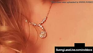 How does sex-starved Sunny Lane finger her juicy wet pussy so good?