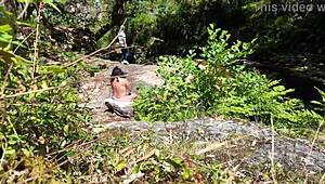 so, this voyeur stranger just bangs a girl on a nudist beach!