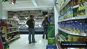 hey, wanna see this slutty italian blonde milf get pounded at the supermarket?