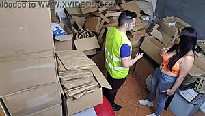 Sexy Latina Goddess Boss Spots Employee on Phone During a Heated Moment