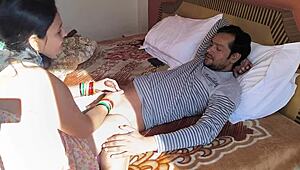 Skinny Bride Kisses and Sucks Big Cock in Photoshoot