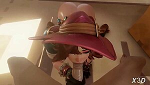 Overwatch Kiriko porn compilation with wild sound effects.