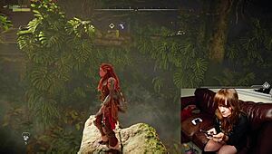 Gamer slut forgets cam on during dildo orgasm