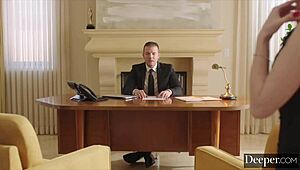 Deeper Submissive Secretary Demi Gets Dominated & Spanked