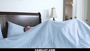 brace faced stepsis carefully sucks her stepbrothers cock in taboo hardcore riding