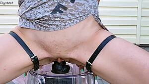 Bbc dreams unfold with rough big black dildo riding