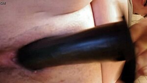 tight pussy plays with dildo