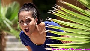 Seductive Latina Tastes Babe's Tight Cunt in Bikini Scene. Wild 69 Action Awaits.