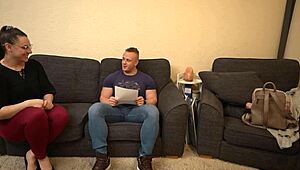 What do you think you're doing in this job interview? she asks as her asshole drips from anal creampie