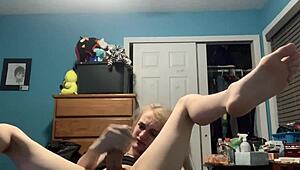 Femboy Sissy Tranny Girl Forces Dildo Inside