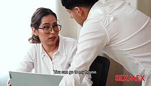 Steamy office affair with a secretary who is not as innocent as she seems