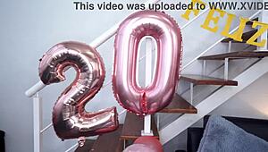 Larinha's 20th birthday bash turns wild with anal action