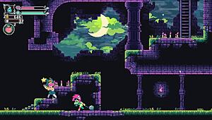 Flip witch pixel hentai game ep 13 with monster cock titjob and facial