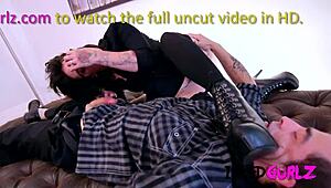 So, this inked milf dominates with foot fetish play in wild style.