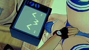 Anime Woman Rides In Bikini