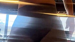 Wet Pussy Teased In Gym While Truckers Watch My Big Tits