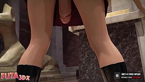 Futa3dx - Hot Futa Babes with Big Dicks Banging Hard in Museum! 🔥