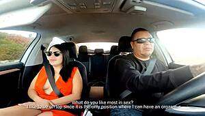 Steamy XXX video with a hot milf who was a TV driver and now she is a porn star