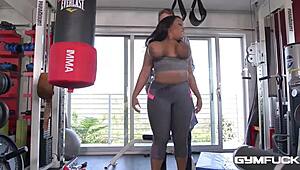 Gym Whore Gets Interracial Fuck