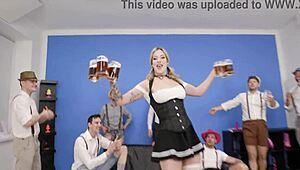 Man, I’m soakin’ wet at beer fest with Ria Sunn, 7on1 rough dap, deepthroat, pee drink, cum swallow, it’s crazyy!!