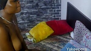 Yakee Moans as Huge Cock Fucks Her