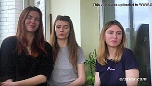 Amateur Threesome with Uninhibited Girls