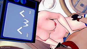 Anime Woman Rides In Bikini