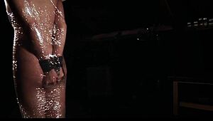 Obsessive spanking of big tits slave, ball gagged and cum drilled