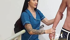 Physiotherapist Salome Gil takes my cum in mouth