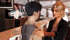 Rachel gets sacked by Emily in office sex scenes from Intertwined 47.